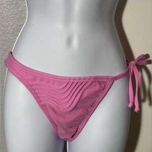 Rosa Cha Pink Bikini Bathing Suit Bottoms with Side Tie NWT $165 Size Medium